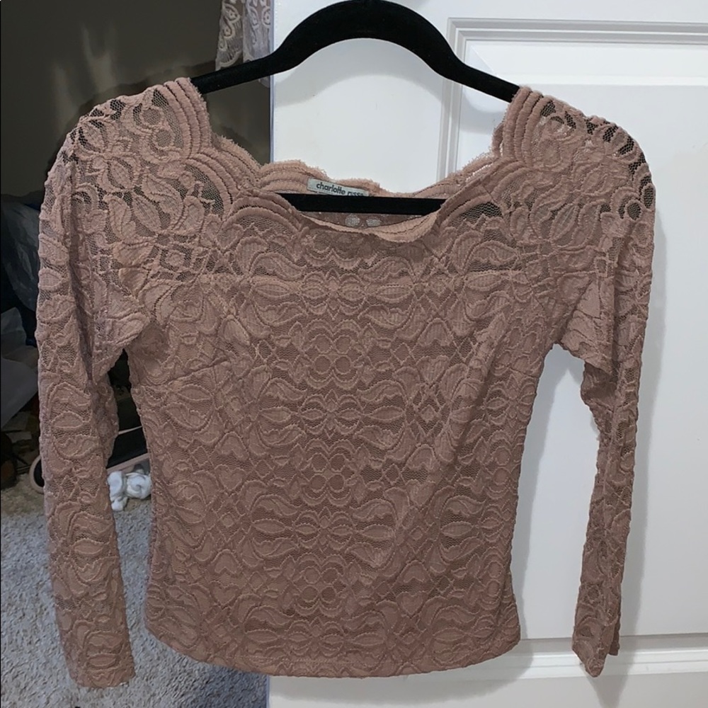 Charlotte Russe lace top- size M